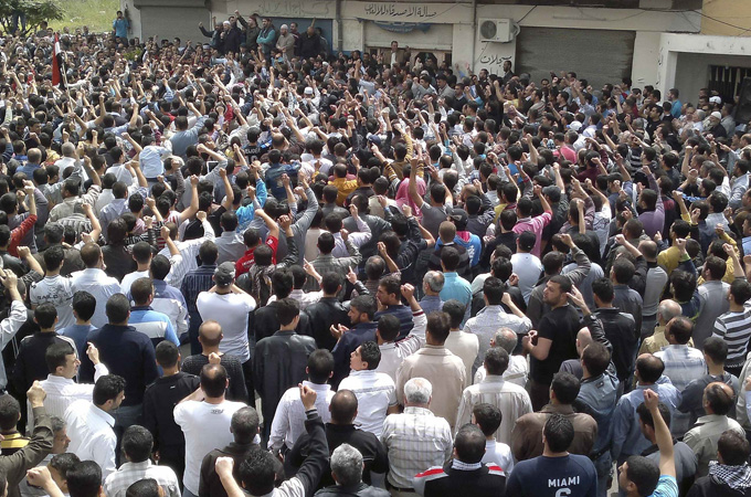 protests in Syria