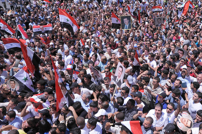 Pro-Assad rally