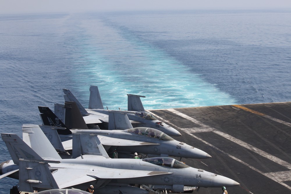 On board the USS Eisenhower