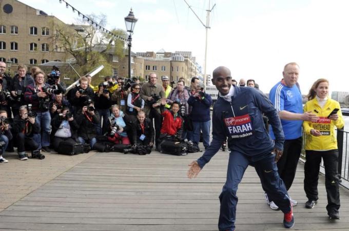 British athlete Mo Farah photocall