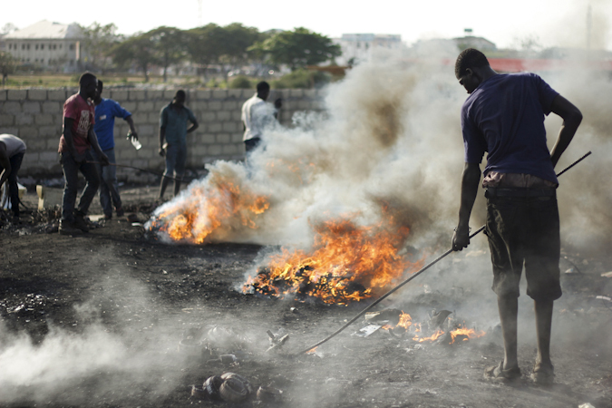Locals refer to the Agbogbloshie scrap yard as "Sodom and Gomorrah" [Chris Stein/Al Jazeera]