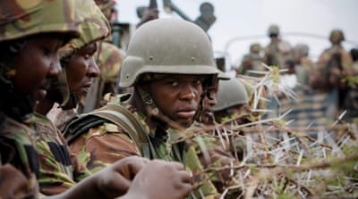 Kenyan troops are fighting Somalia-based al-Shabab [EPA]