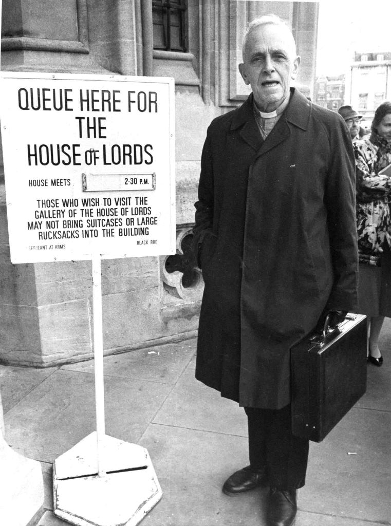 AAM president, Trevor Huddleston, lobbying against the Local Government Act, which was to restrict the ability of local councils to boycott South African goods [AAM Archives]