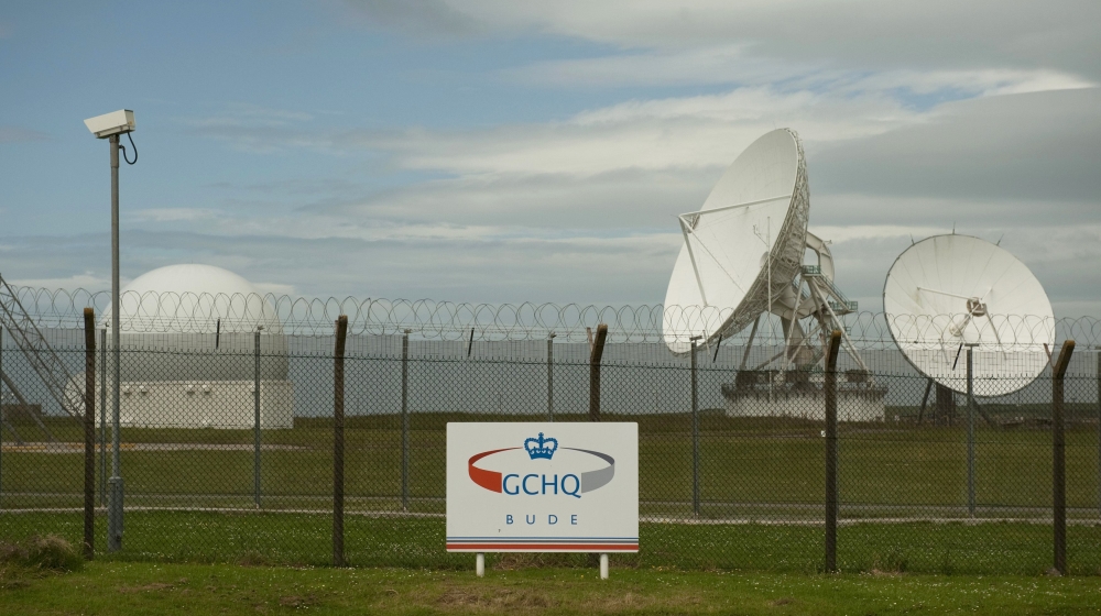 File photograph of satellite dishes at GCHQ''s outpost at Bude,