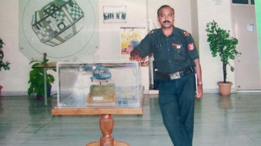 File photos of Mohd Azmal Haque during his Army days.