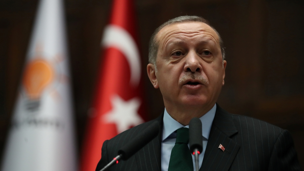 Turkey''s President Tayyip Erdogan addresses members of parliament from his ruling AK Party in Ankara