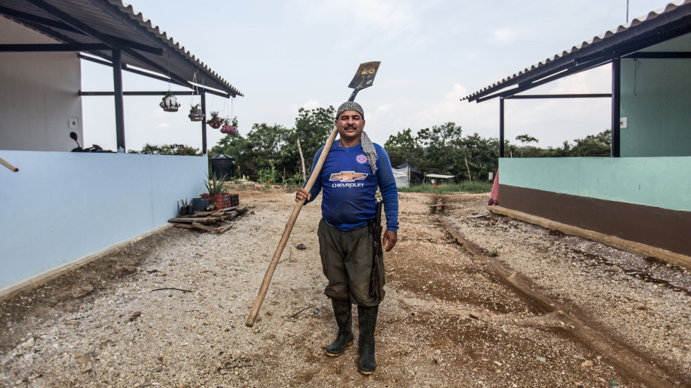 Some 455 FARC members, including Prada and 53-year-old Olmedo Vega Londono, have been officially accredited in the Agua Bonita camp [Lukas Rapp/Al Jazeera]