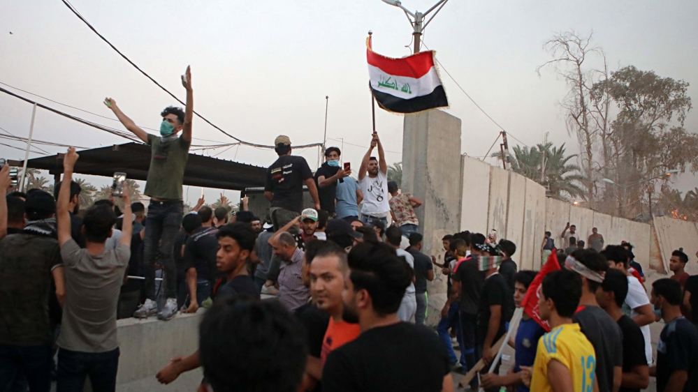 Basra Iraq protests Iran consulate