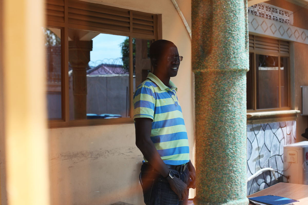 Augustino Ting Mayai, who was part of the Red Army in the Second Civil war, and member of the Red Army, is posing at his office in Juba, South Sudan, on July 6th. Mayai holds a PhD in Sociology from t