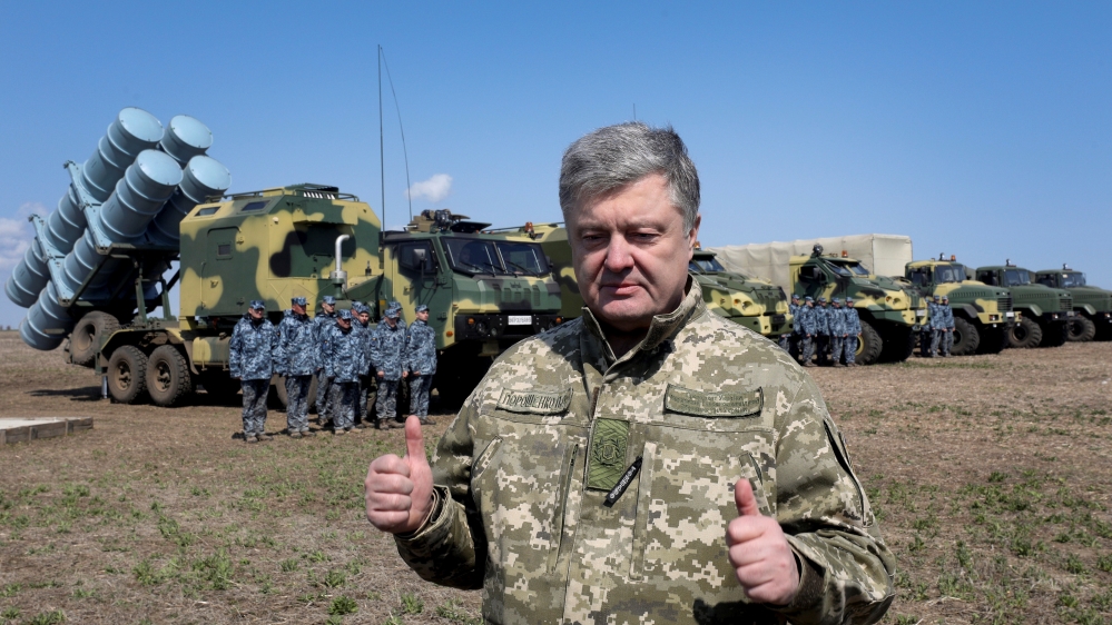 Ukraine''s President Poroshenko visits a firing ground to oversee tests of missile systems in Odessa
