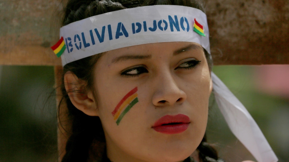 ‘Bolivia said no’ has become a rallying cry for those protesting Morales’s bid for a fourth term