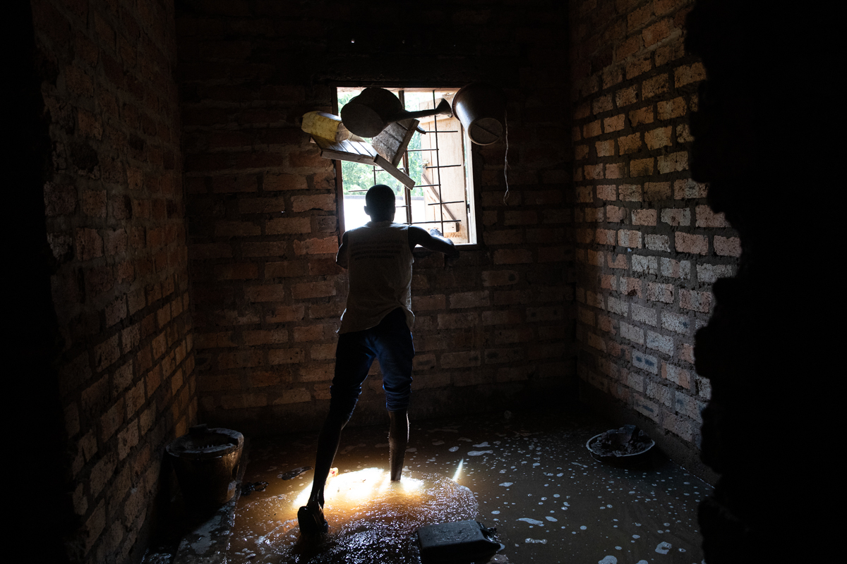Paterne Kongbouali, 22-years-old, closes the window of a bedroom before leaving his family house. “I feel as if it is the end of the world, I don’t know,” he says. “With that event, my family is dispe