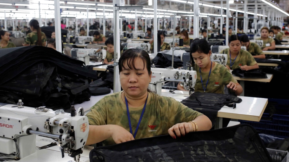 Myanmar workers