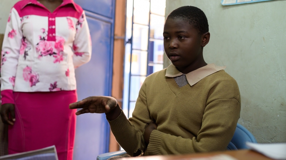 Mary Asigi, 17, dreams of having a career in the Kenyan navy but worries that missing school when she has her period may stop her achieving that