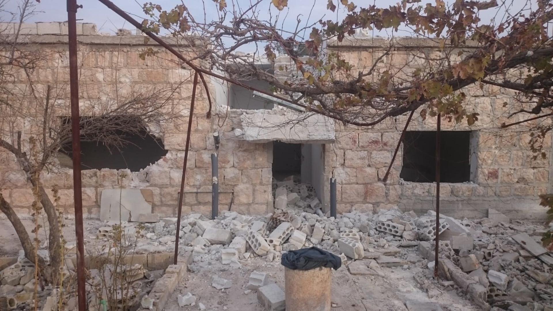 The family home in Haas was destroyed in an air raid [Photo courtesy of Dr Tarraf]