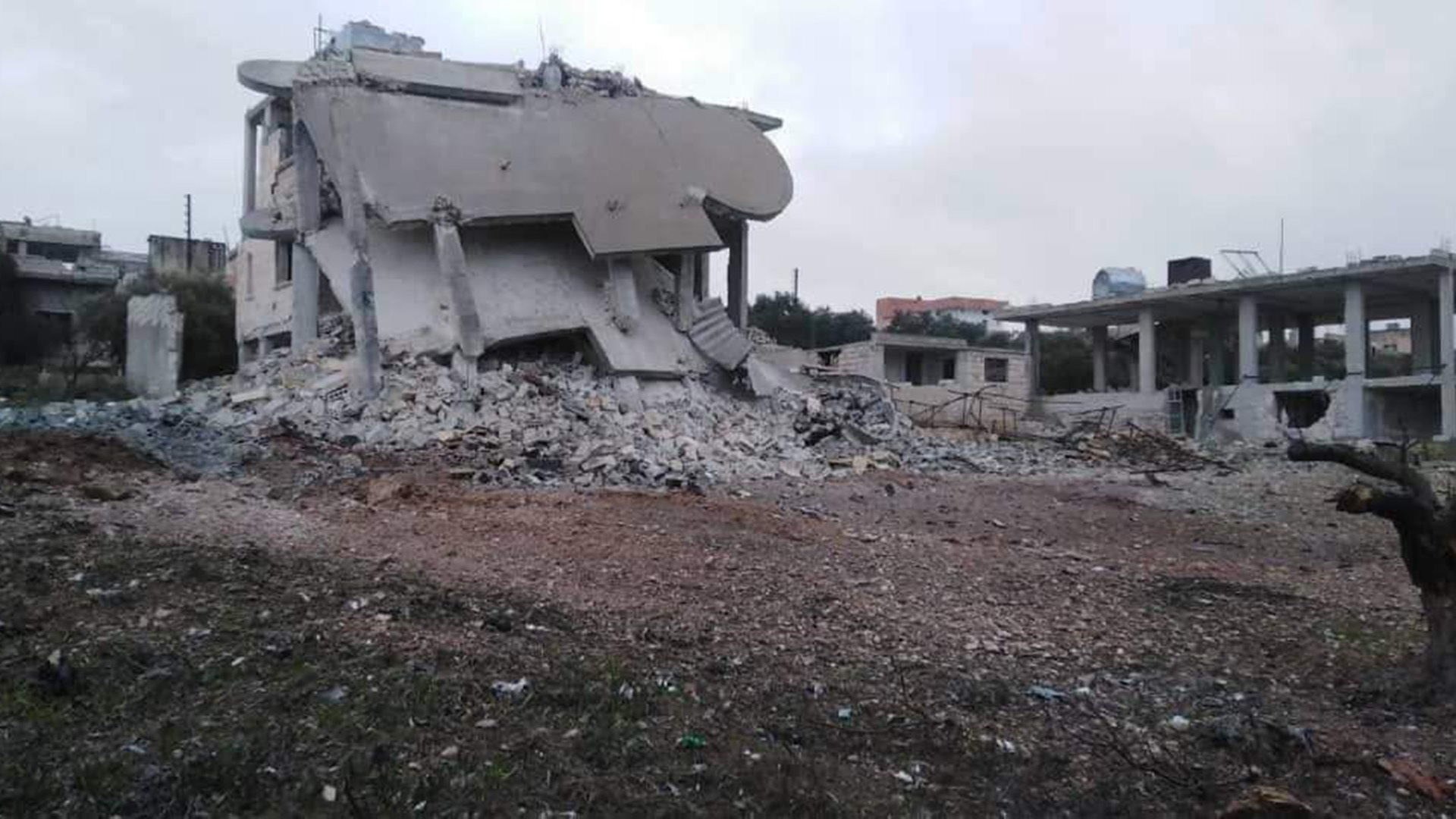 Syrian government air raids have destroyed many civilian structures, including Dr Tarraf’s home, pictured here [Photo courtesy of Dr Tarraf]