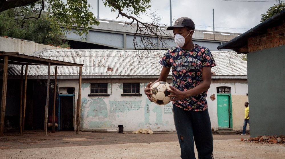 The community in Bezekela has begun to take precautions against the spread of coronavirus, with makeshift sanitation stations and masks being used where available.