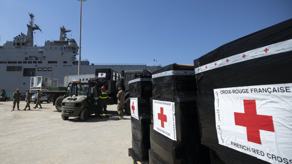 French troops aid beirut AP photo