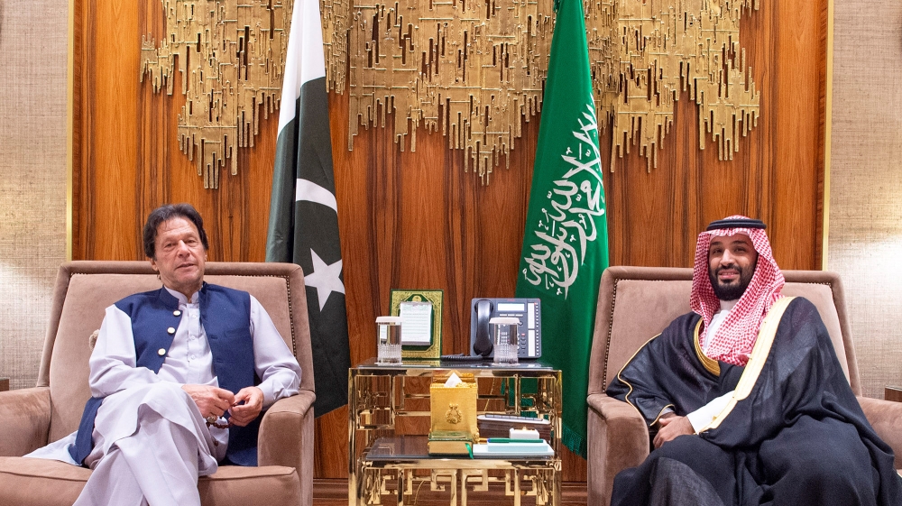 Saudi Arabia''s Crown Prince Mohammed bin Salman meets with Pakistani Prime Minister Imran Khan