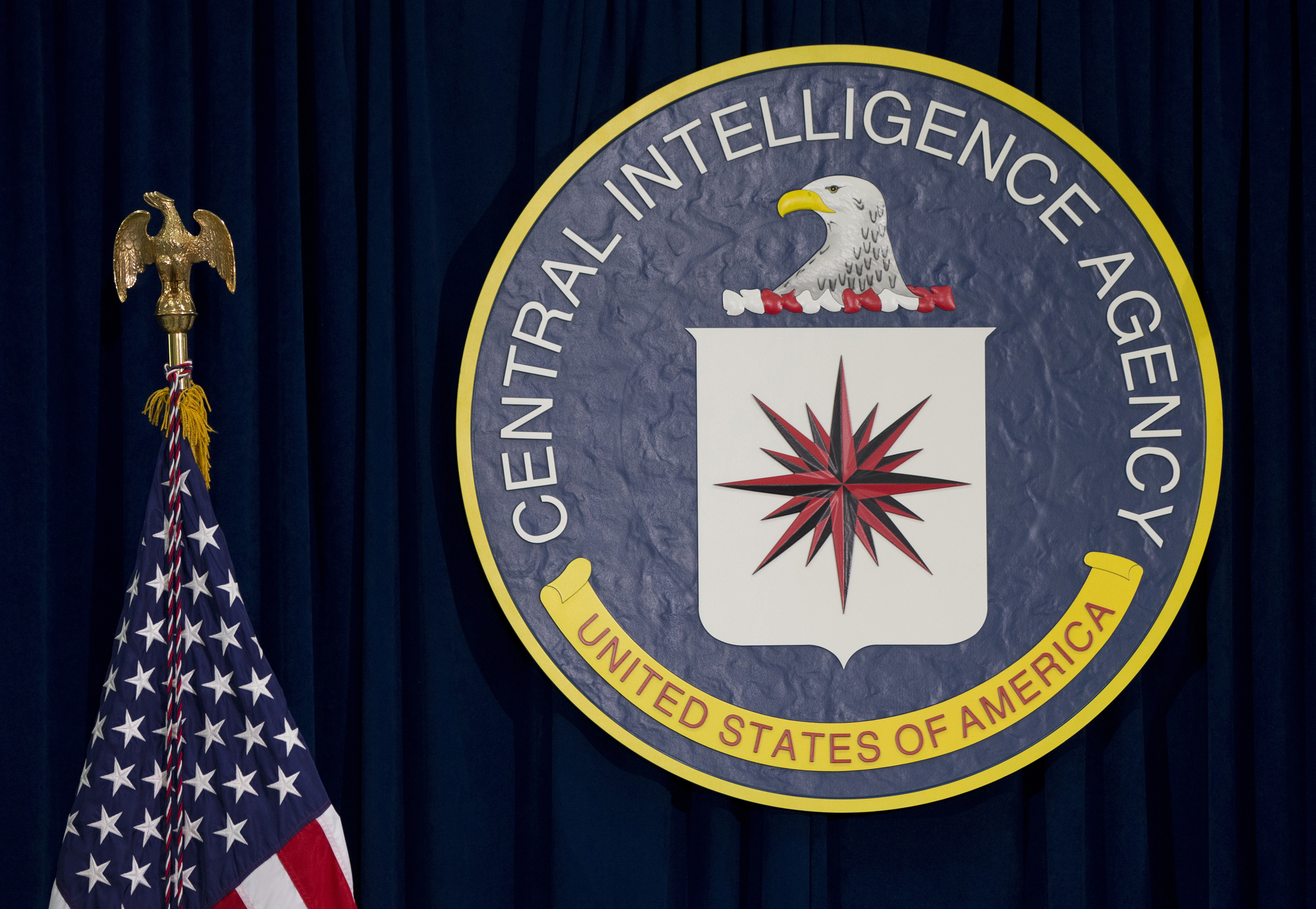 the seal of the Central Intelligence Agency at CIA headquarters