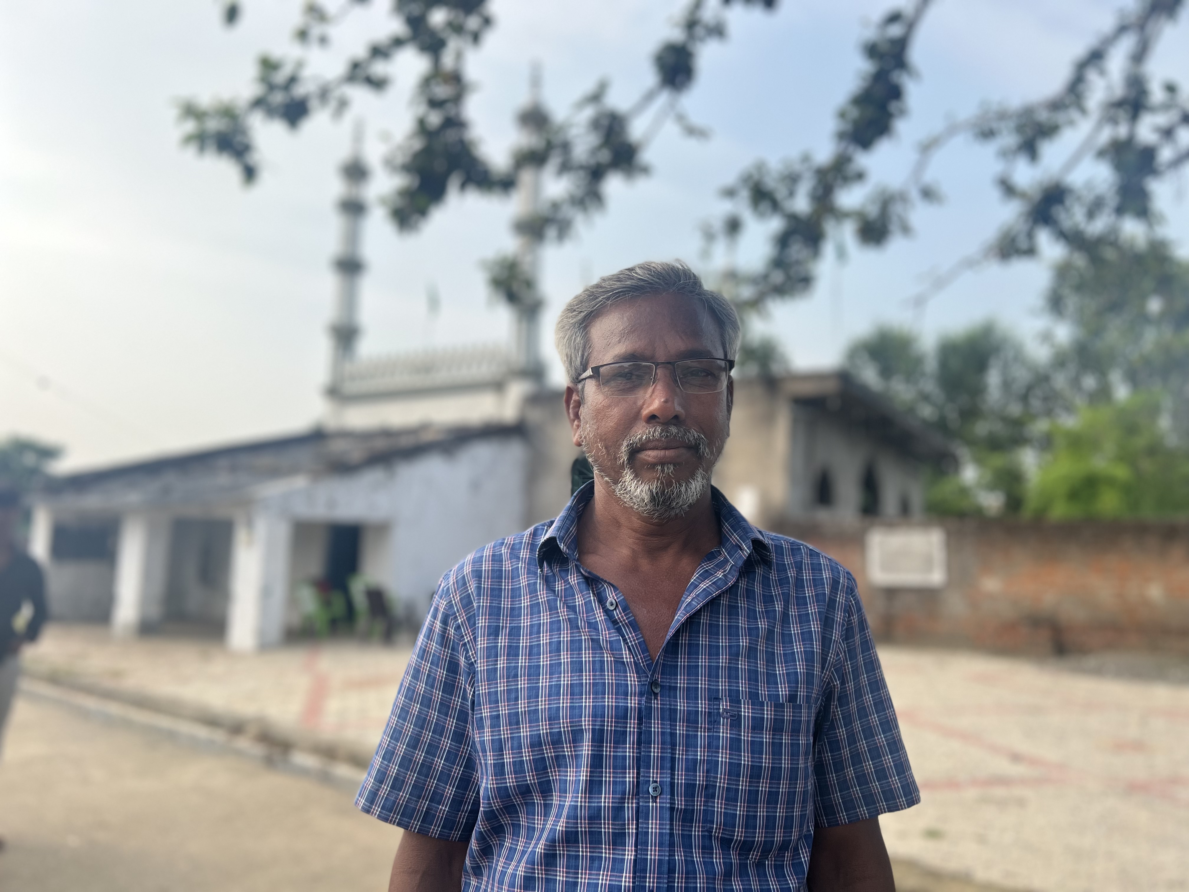 Muhammad Aftab Hussain, 50, associates the recently resurfaced mosque with both his carefree childhood and the displacement he experienced as a teenager when he and his fellow villagers were forced to leave their homes