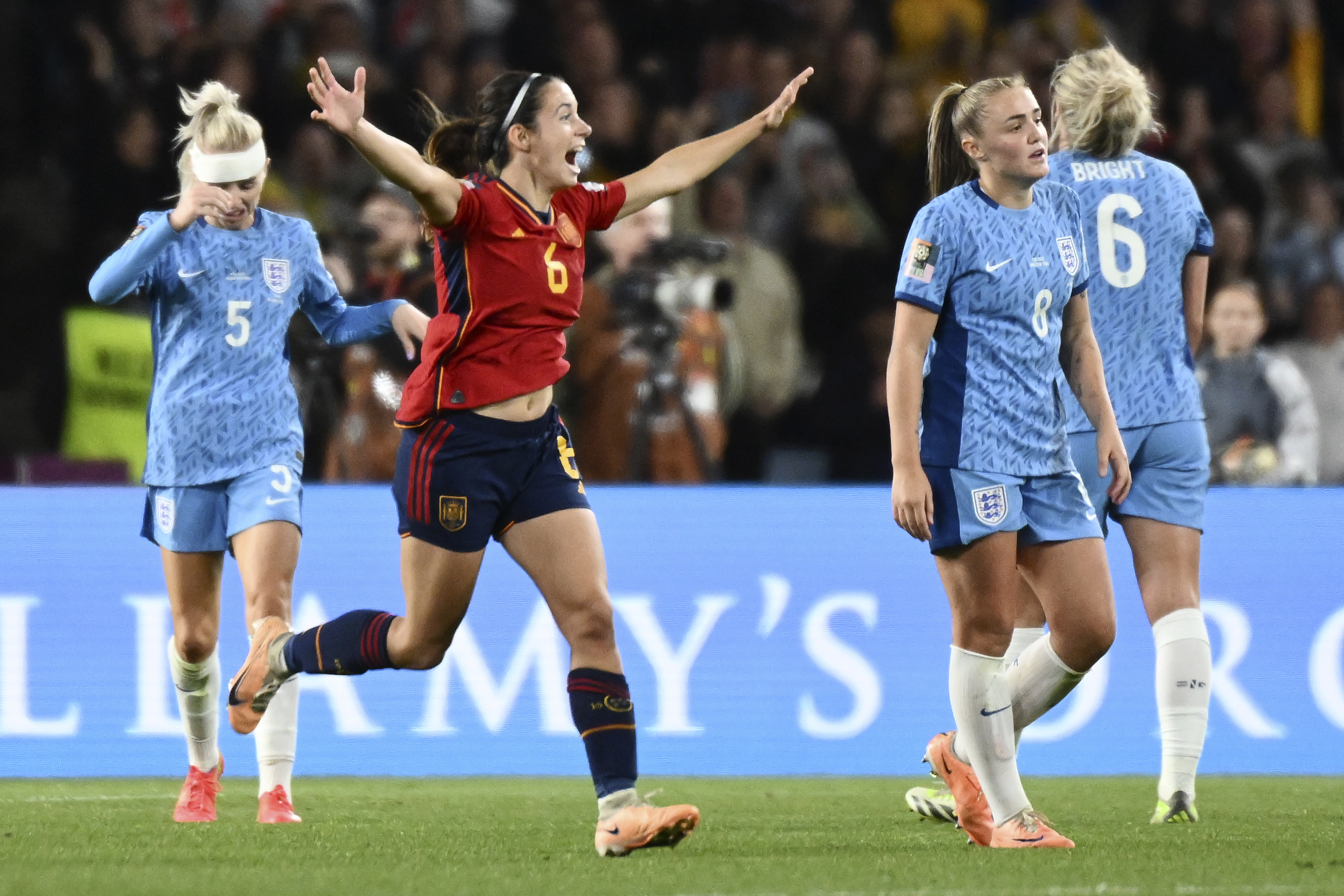 Spain wins its first Women's World Cup title, beating England 1-0 in the final