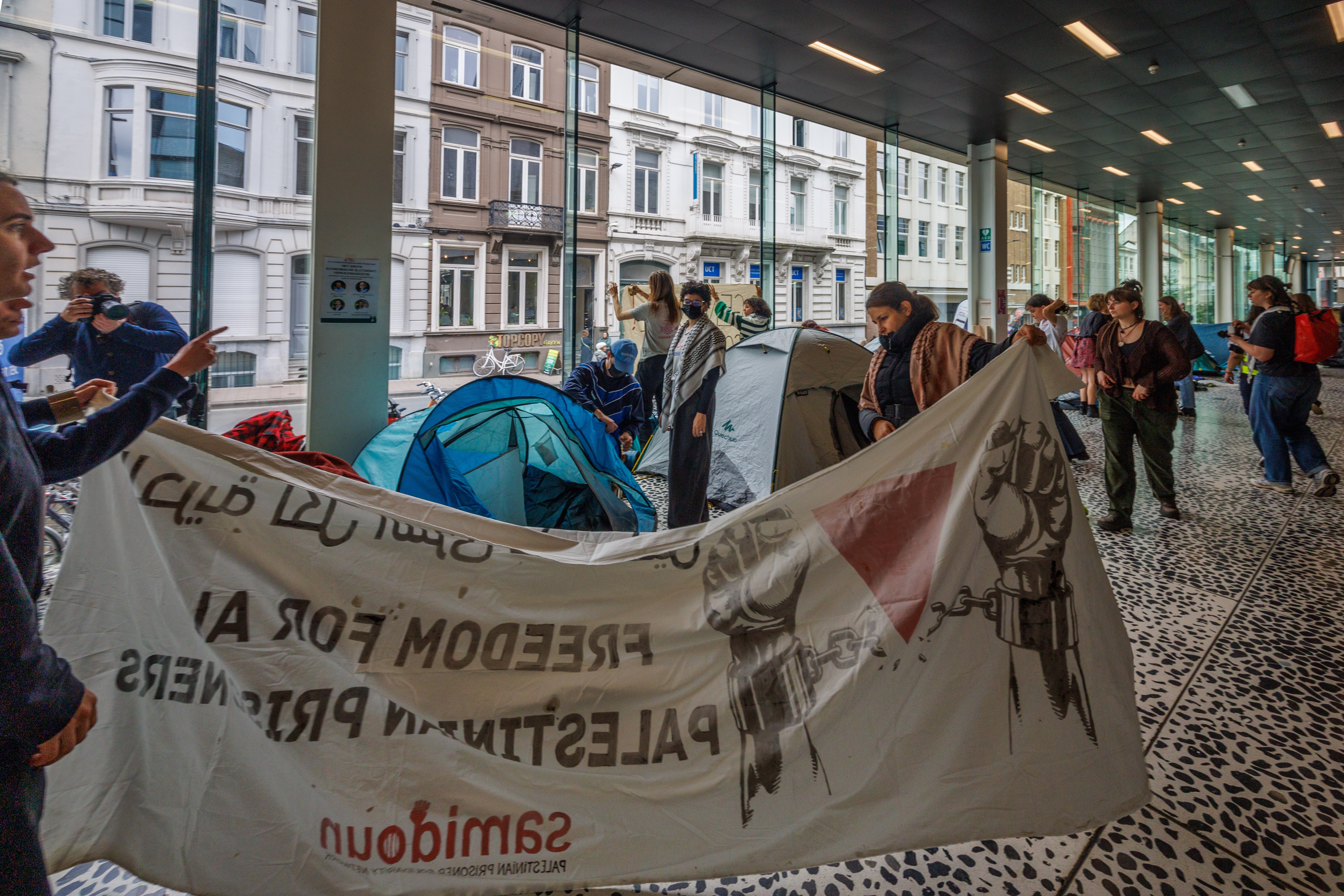 Belgian and Dutch students join Gaza protest wave