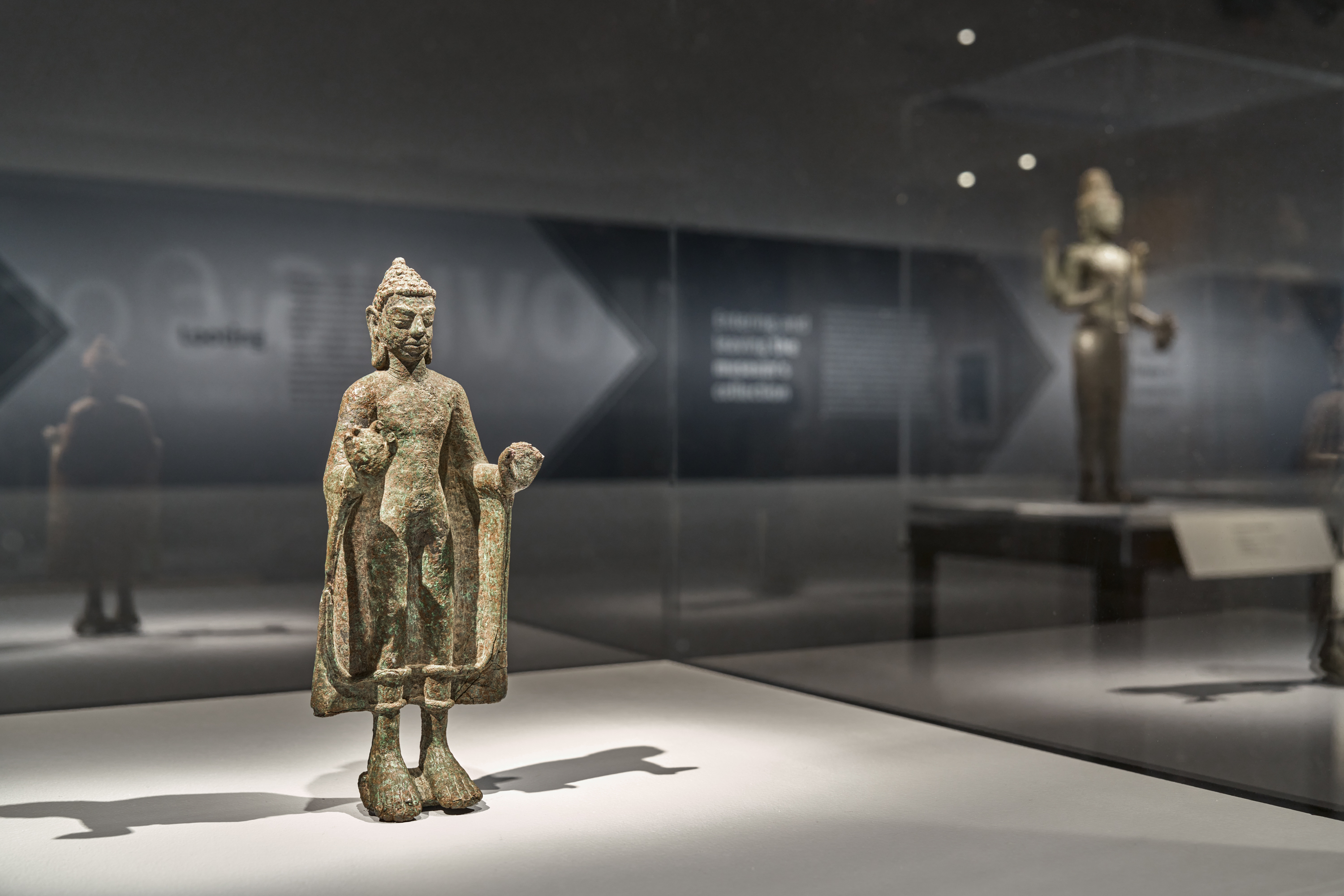 Installation view of exhibit: Moving Objects - Learning from Local and Global communities, at the Asian Art Museum. Friday Nov 15, 2024 - March, 2025 TBD. Asian Art Museum. Photograph © Asian Art Museum San Francisco, by Kevin Candland