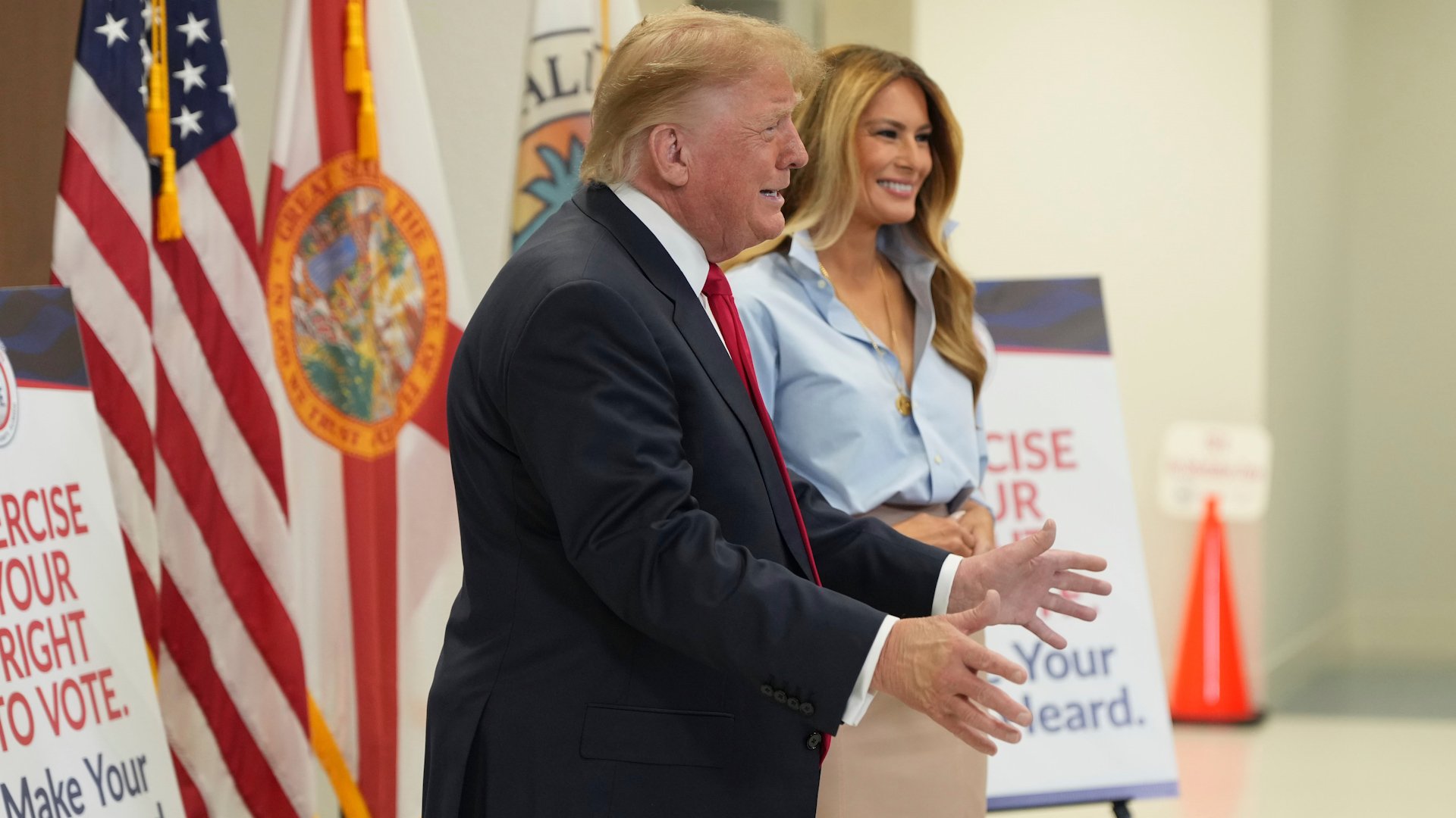 US President Donald Trump and Melania Trump