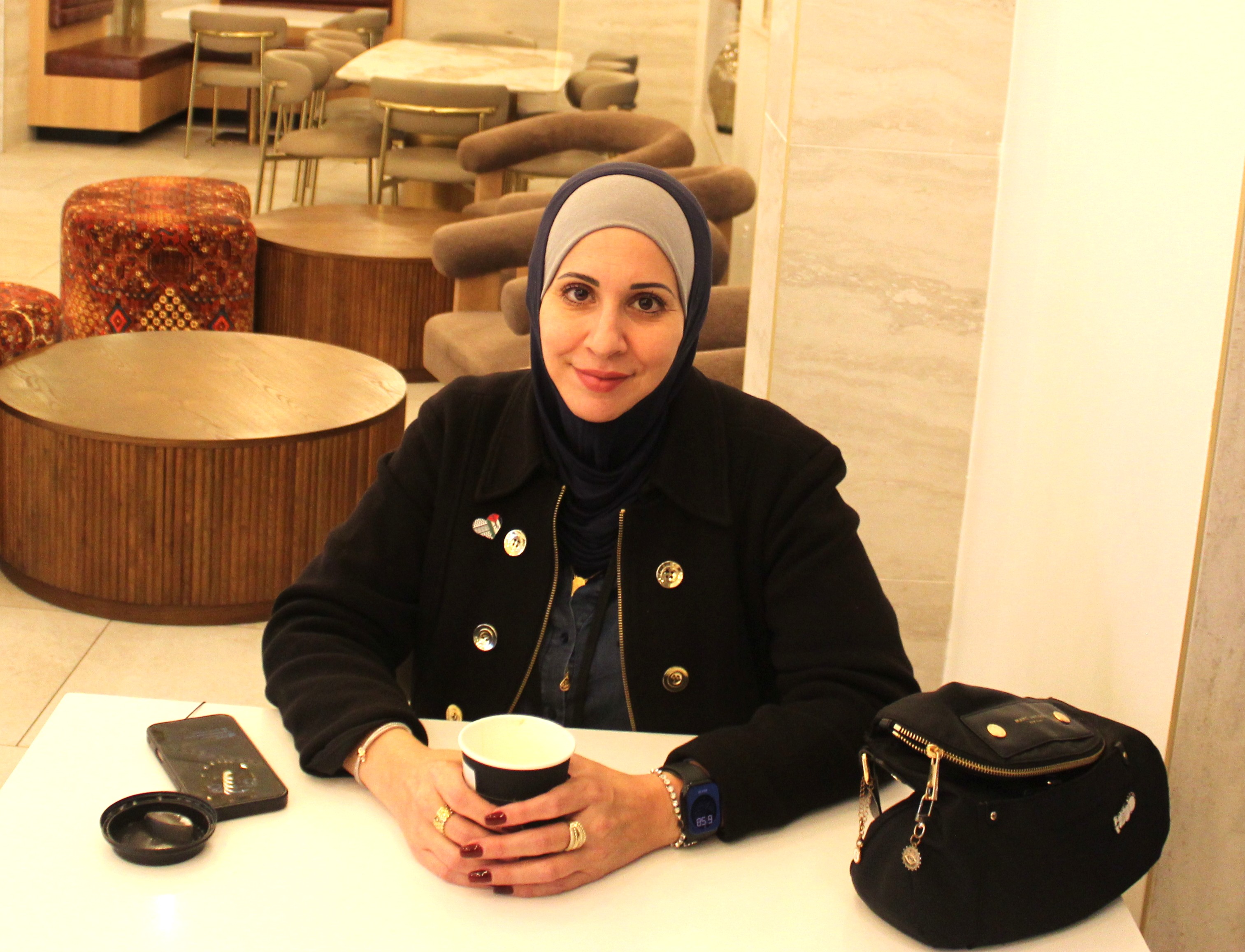 Muslim American activist Suehaila Amen in Dearborn, Michigan, October 26 [Ali Harb/Al Jazeera] 
